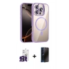 MARSİLYAN™- iPhone 16 Pro Max Kılıf Yadigar Asil Koleksiyonu - Siyah 3D Antistatik Hayalet Cam Ekran Koruyucu + Bilvis Titan Kamera Lens - SH