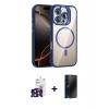 MARSİLYAN™- iPhone 16 Pro Max Kılıf Yadigar Asil Koleksiyonu - Siyah 3D Antistatik Hayalet Cam Ekran Koruyucu + Bilvis Titan Kamera Lens - SH