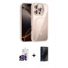 MARSİLYAN™- iPhone 16 Pro Max Kılıf Yadigar Asil Koleksiyonu - Siyah 3D Antistatik Hayalet Cam Ekran Koruyucu + Bilvis Titan Kamera Lens - SH