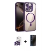 MARSİLYAN™- iPhone 16 Pro Max Kılıf Yadigar Asil Koleksiyonu - Siyah 3D Antistatik Hayalet Cam Ekran Koruyucu + Bilvis Titan Kamera Lens - GS