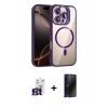 MARSİLYAN™- iPhone 16 Pro Max Kılıf Yadigar Asil Koleksiyonu - Siyah 3D Antistatik Hayalet Cam Ekran Koruyucu + Bilvis Titan Kamera Lens - TMGI
