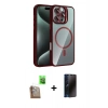 MARSİLYAN™- iPhone 16 Pro Max Kılıf Yadigar Asil Koleksiyonu - Siyah 3D Antistatik Hayalet Cam Ekran Koruyucu + Raze Metal Kamera Lens - CLTM