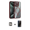 MARSİLYAN™- iPhone 16 Pro Max Kılıf Yadigar Asil Koleksiyonu - Siyah 3D Antistatik Hayalet Cam Ekran Koruyucu + PVD Metal Kamera Lens - GD