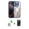 MARSİLYAN™- iPhone 16 Pro Max Kılıf Yadigar Asil Koleksiyonu - Siyah 3D Antistatik Hayalet Cam Ekran Koruyucu + Raze Metal Kamera Lens - NLGY