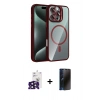 MARSİLYAN™- iPhone 16 Pro Max Kılıf Yadigar Asil Koleksiyonu - Siyah 3D Antistatik Hayalet Cam Ekran Koruyucu + Bilvis Titan Kamera Lens - SH