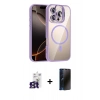MARSİLYAN™- iPhone 16 Pro Max Kılıf Yadigar Asil Koleksiyonu - Siyah 3D Antistatik Hayalet Cam Ekran Koruyucu + Bilvis Titan Kamera Lens - TMGI