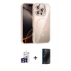 MARSİLYAN™- iPhone 16 Pro Max Kılıf Yadigar Asil Koleksiyonu - Siyah 3D Antistatik Hayalet Cam Ekran Koruyucu + Bilvis Titan Kamera Lens - TMGI