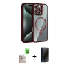 MARSİLYAN™- iPhone 16 Pro Max Kılıf Yadigar Asil Koleksiyonu - Siyah 3D Antistatik Hayalet Cam Ekran Koruyucu + Raze Metal Kamera Lens - NLGY