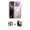MARSİLYAN™- iPhone 16 Pro Max Kılıf Yadigar Asil Koleksiyonu - Siyah 3D Antistatik Mat Seramik Nano Ekran Koruyucu + Pers Alüminyum Kamera Lens - CLTM