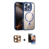 MARSİLYAN™- iPhone 16 Pro Max Kılıf Yadigar Asil Koleksiyonu - Siyah 3D Antistatik Mat Seramik Nano Ekran Koruyucu + Pers Alüminyum Kamera Lens - CLTM