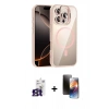 MARSİLYAN™- iPhone 16 Pro Max Kılıf Yadigar Asil Koleksiyonu - Siyah 3D Antistatik Mat Seramik Nano Ekran Koruyucu + Bilvis Titan Kamera Lens - TMGI