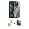 MARSİLYAN™- iPhone 16 Pro Max Kılıf Yadigar Asil Koleksiyonu - Siyah 3D Antistatik Mat Seramik Nano Ekran Koruyucu + Natural Grey Raze Metal Kamera Lens