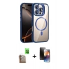 MARSİLYAN™- iPhone 16 Pro Max Kılıf Yadigar Asil Koleksiyonu - Siyah 3D Antistatik Mat Seramik Nano Ekran Koruyucu + Raze Metal Kamera Lens - CLTM