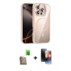 MARSİLYAN™- iPhone 16 Pro Max Kılıf Yadigar Asil Koleksiyonu - Siyah 3D Antistatik Mat Seramik Nano Ekran Koruyucu + Raze Metal Kamera Lens - CLTM