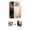 MARSİLYAN™- iPhone 16 Pro Max Kılıf Yadigar Asil Koleksiyonu - Siyah 3D Antistatik Mat Seramik Nano Ekran Koruyucu + Pers Alüminyum Kamera Lens - CLTM