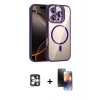 MARSİLYAN™- iPhone 16 Pro Max Kılıf Yadigar Asil Koleksiyonu - Siyah 3D Antistatik Mat Seramik Nano Ekran Koruyucu + PVD Metal Kamera Lens - GS