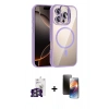 MARSİLYAN™- iPhone 16 Pro Max Kılıf Yadigar Asil Koleksiyonu - Siyah 3D Antistatik Mat Seramik Nano Ekran Koruyucu + Bilvis Titan Kamera Lens - GS