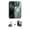 MARSİLYAN™- iPhone 16 Pro Max Kılıf Yadigar Asil Koleksiyonu - Siyah 3D Antistatik Mat Seramik Nano Ekran Koruyucu + Bilvis Titan Kamera Lens - GS