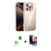 MARSİLYAN™- iPhone 16 Pro Max Kılıf Yadigar Asil Koleksiyonu - Siyah 3D Antistatik Mat Seramik Nano Ekran Koruyucu + Raze Metal Kamera Lens - BZ