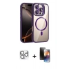 MARSİLYAN™- iPhone 16 Pro Max Kılıf Yadigar Asil Koleksiyonu - Siyah 3D Antistatik Mat Seramik Nano Ekran Koruyucu + Pers Alüminyum Kamera Lens - GS