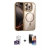 MARSİLYAN™- iPhone 16 Pro Max Kılıf Yadigar Asil Koleksiyonu - Siyah 3D Antistatik Mat Seramik Nano Ekran Koruyucu + Bilvis Titan Kamera Lens - GS