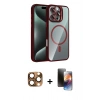 MARSİLYAN™- iPhone 16 Pro Max Kılıf Yadigar Asil Koleksiyonu - Siyah 3D Antistatik Mat Seramik Nano Ekran Koruyucu + Pers Alüminyum Kamera Lens - CLTM