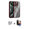 MARSİLYAN™- iPhone 16 Pro Max Kılıf Yadigar Asil Koleksiyonu - Siyah 3D Antistatik Mat Seramik Nano Ekran Koruyucu + Pers Alüminyum Kamera Lens - GS