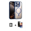 MARSİLYAN™- iPhone 16 Pro Max Kılıf Yadigar Asil Koleksiyonu - Siyah 3D Antistatik Mat Seramik Nano Ekran Koruyucu + PVD Metal Kamera Lens - GS
