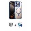 MARSİLYAN™- iPhone 16 Pro Max Kılıf Yadigar Asil Koleksiyonu - Siyah 3D Antistatik Seramik Nano Ekran Koruyucu + Pers Alüminyum Kamera Lens - GI