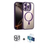 MARSİLYAN™- iPhone 16 Pro Max Kılıf Yadigar Asil Koleksiyonu - Siyah 3D Antistatik Seramik Nano Ekran Koruyucu + Pers Alüminyum Kamera Lens - GI