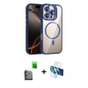 MARSİLYAN™- iPhone 16 Pro Max Kılıf Yadigar Asil Koleksiyonu - Siyah 3D Antistatik Seramik Nano Ekran Koruyucu + Raze Metal Kamera Lens - SH