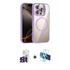 MARSİLYAN™- iPhone 16 Pro Max Kılıf Yadigar Asil Koleksiyonu - Siyah 3D Antistatik Seramik Nano Ekran Koruyucu + Bilvis Titan Kamera Lens - SH