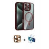 MARSİLYAN™- iPhone 16 Pro Max Kılıf Yadigar Asil Koleksiyonu - Siyah 3D Antistatik Seramik Nano Ekran Koruyucu + Pers Alüminyum Kamera Lens - CLTM