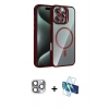 MARSİLYAN™- iPhone 16 Pro Max Kılıf Yadigar Asil Koleksiyonu - Siyah 3D Antistatik Seramik Nano Ekran Koruyucu + Pers Alüminyum Kamera Lens - GI
