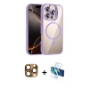 MARSİLYAN™- iPhone 16 Pro Max Kılıf Yadigar Asil Koleksiyonu - Siyah 3D Antistatik Seramik Nano Ekran Koruyucu + Pers Alüminyum Kamera Lens - CLTM