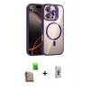 MARSİLYAN™- iPhone 16 Pro Max Kılıf Yadigar Asil Koleksiyonu - Siyah Bilvis 3D Cam Ekran Koruyucu + Raze Metal Kamera Lens - CLTM