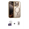 MARSİLYAN™- iPhone 16 Pro Max Kılıf Yadigar Asil Koleksiyonu - Siyah Bilvis 3D Cam Ekran Koruyucu + Bilvis Titan Kamera Lens - GS