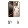 MARSİLYAN™- iPhone 16 Pro Max Kılıf Yadigar Asil Koleksiyonu - Siyah Bilvis 3D Cam Ekran Koruyucu + Pers Alüminyum Kamera Lens - GS