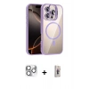 MARSİLYAN™- iPhone 16 Pro Max Kılıf Yadigar Asil Koleksiyonu - Siyah Bilvis 3D Cam Ekran Koruyucu + Pers Alüminyum Kamera Lens - GS