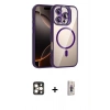 MARSİLYAN™- iPhone 16 Pro Max Kılıf Yadigar Asil Koleksiyonu - Siyah Bilvis 3D Cam Ekran Koruyucu + PVD Metal Kamera Lens - GD