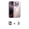 MARSİLYAN™- iPhone 16 Pro Max Kılıf Yadigar Asil Koleksiyonu - Siyah Bilvis 3D Cam Ekran Koruyucu + PVD Metal Kamera Lens - GD