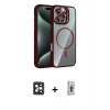 MARSİLYAN™- iPhone 16 Pro Max Kılıf Yadigar Asil Koleksiyonu - Siyah Bilvis 3D Cam Ekran Koruyucu + PVD Metal Kamera Lens - SH