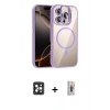 MARSİLYAN™- iPhone 16 Pro Max Kılıf Yadigar Asil Koleksiyonu - Siyah Bilvis 3D Cam Ekran Koruyucu + PVD Metal Kamera Lens - SH