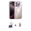 MARSİLYAN™- iPhone 16 Pro Max Kılıf Yadigar Asil Koleksiyonu - Siyah Bilvis 3D Cam Ekran Koruyucu + Siyah Bilvis Titan Kamera Lens