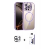 MARSİLYAN™- iPhone 16 Pro Max Kılıf Yadigar Asil Koleksiyonu - Siyah Bilvis 3X AR Hayalet Cam Ekran Koruyucu + Pers Alüminyum Kamera Lens - GI
