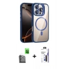 MARSİLYAN™- iPhone 16 Pro Max Kılıf Yadigar Asil Koleksiyonu - Siyah Bilvis 3X AR Hayalet Cam Ekran Koruyucu + Raze Metal Kamera Lens - SH