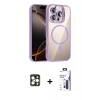MARSİLYAN™- iPhone 16 Pro Max Kılıf Yadigar Asil Koleksiyonu - Siyah Bilvis 3X AR Hayalet Cam Ekran Koruyucu + PVD Metal Kamera Lens - GD