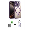 MARSİLYAN™- iPhone 16 Pro Max Kılıf Yadigar Asil Koleksiyonu - Siyah Bilvis 3X AR Hayalet Cam Ekran Koruyucu + Raze Metal Kamera Lens - SH