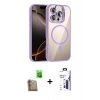 MARSİLYAN™- iPhone 16 Pro Max Kılıf Yadigar Asil Koleksiyonu - Siyah Bilvis 3X AR Hayalet Cam Ekran Koruyucu + Raze Metal Kamera Lens - CLTM