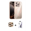 MARSİLYAN™- iPhone 16 Pro Max Kılıf Yadigar Asil Koleksiyonu - Siyah Bilvis 3X AR Hayalet Cam Ekran Koruyucu + Pers Alüminyum Kamera Lens - CLTM